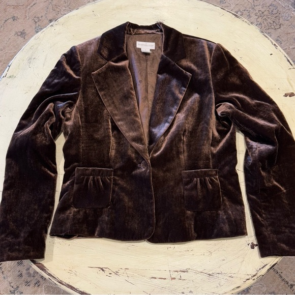 Worthington Brown Velvet Women's Blazer / Jacket Size 8 - Picture 1 of 5